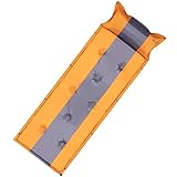 VEMMIO Luftmatratze Outdoor Automatisches aufblasbares Kissen Zelt Schlafkissen Luftbett Tragbare feuchtigkeitsbeständige Matte Campingmatte 5CM Praktisch (Farbe: Orange, Größe: B)