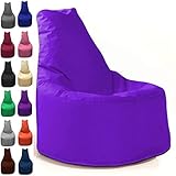 Sitzbag Sitzsack Sessel XL - XXL für Kinder und Erwachsene - In & Outdoor Sitzsäcke Kissen Sofa Hocker Sitzkissen Bodenkissen (XXL - 80cm Durchmesser, Lila)