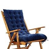 Morbuy Deckchair Auflagen für Gartenliegen, Sonnenliege Kissen Tragbare Garten Innenhof Gepolstertes Bett Relax-Liegestuhl Sitzauflage für Deckchair, Innen, Außen (48x150cm,Blau)