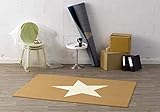 HANSE Home Design Velours Stern Beige 140x200 cm Teppich, Polypropylen, 140 x 200 x 0.9 cm