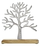 G.i.l.d.e Lebensbaum Höhe 26 cm Baum des Lebens Material Alu/Holz Holzbase