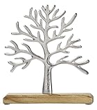 G.i.l.d.e Lebensbaum Höhe 26 cm Baum des Lebens Material Alu/Holz Holzbase