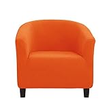 Clubsessel-Schonbezüge Stretch, für Sessel, 1 Stück, Wannenstuhl-Bezüge, Spandex-Couchbezug, Sofa-Schonbezüge, dick, weich, für Wohnzimmer, Orange, Clubsessel