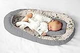 Multifunktionale Kuschelnest Babynest Kokon für Babys und Säuglinge, Nestchen, Reisebett, 100% Baumwolle, antiallergisch