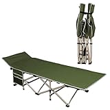 Yaheetech Feldbett Gästebett Campingbett Camping Reisen Bett klappbar bis 150kg belastbar mit Transporttasche 186 x 66 x 52 cm Grün