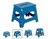 ARREGUI TB-027-A Kleiner Klapphocker | Falthocker für Kinder und Erwachsene | Tragbarer und Faltbarer Klapphocker | 150 Kg Belastbarkeit | Hocker für Küche, Bad, Camping, Garten | 27 cm hoch | Blau