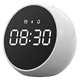 FLYIFE Wecker Wecker Wecker Sprachsteuerung Bluetooth 5.0 Wecker Lautsprecher Stereo Musik Surround Arbeit Wecker