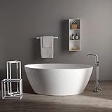 KIAMAMI VALENTINA BADEWANNE FREISTEHEND UND MODERN IN MINERALGUSS | Serena