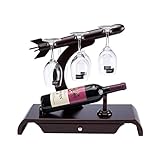 IXART Weinregal/Flaschenregal Wein-Speicher-Halter Kreative Weinregal aus Holz Personality Home Küche Restaurant Weinglas Kopf gestellt Weinregal Aufsatz- Schrank Keller Weinregale für Schränke