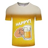 Oktoberfest Herren Outfit männer Mode frühling Sommer Casual Kurzarm Rundhals gedruckt t Shirts Tops langarmhemd Kleidung mit Oktoberfest-Print Vatertag t Shirt Rundhals Herren t Shirt