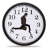 Ministry of Silly Walks Wanduhr, Kreatives Wanduhren-Kunstwerk, Modern Design Silent Wanduhren,Wanduhr Ohne Tickgeräusche - Dekoration Uhren für Schlafzimmer Büro und Bibliothek (Black)