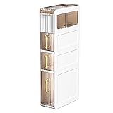 Badezimmer-bodenschrank Vertikale Aufbewahrungseinheit Mit Transparenten Schubladen Und Rollen Schmaler Bad-waschbecken-Organizer Aus Kunststoff, Toilettenpapierschrank Für Badezimmer Schmal