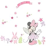 Wandtattoo Mädchen Wandaufkleber Prinzessin Wandsticker Mädchen Baby Wandbild Aufkleber Wandkunst für Kinderzimmer Schlafzimmer Wanddeko 40x80cm(BreitexHöhe)