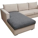 Eismodra Sofa Überzug L Form,Sofabezug 3 Sitzer,Stretch Sofa Überwurfdecke Sofaschoner Sofaüberwurf,Elastischer Couch Überzug Überwurf Bezug Cover Wohnzimmer Möbelbezug,Grau,Chaiselongue(1 Stück)