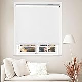 Verdunkelungsrollo dachfenster,Klemmrollo,20/28/43/47in,Einziehbar Fensterrollo für Startseite,Schnurlose Rollos Aufrollbar,sicher für Kinder und Haustiere,Thermorollo,Weiß,W×H-120×180cm/47 * 71in