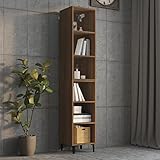 FAMIROSA Highboard Braun Eichen-Optik 34,5x32,5x180 cm Holzwerkstoff-5595