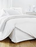Betthusse 140x190 Weiß – Mit 4 Seiten von 30 cm für Erwachsenenbett – Bettschutz 140 x 190 cm – Bettrock 140 x 190 – Bezug für Lattenrost 140 x 190 – Bettvolant