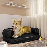 UTUMAX Nice Cool-Ergonomisches Schaumstoff Hundebett Kunstleder schwarz 75x53 cm