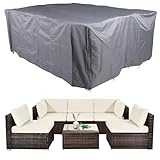 Gartenmöbelbezug, Schutzplane XXL, 475x 165x 115 cm, Wasserdicht, Winterschutz, Schonbezug für Gartenmöbelgarnitur, Terrassengarnitur, Grillset, robuster Möbelschutz