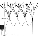 GuKKK 4 Stück Solarlampen für Außen Garten, 8 LED Firefly Solar-gartenlichter Außen, Solarlampen Garten IP65 Wasserdicht, für Pathway Weihnachten Yard Patio-Landschaft Dekoratives(Warmweiß, 2 Modus)