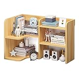 Bücherregal Bücherregal Mit Schrank, 2 Ablagen, Desktop-Bücherregal, Bürobedarf, Schreibtisch-Organizer, Zubehör, Präsentationsständer Bücherschrank Aufbewahrungsregal ( Color : Natural , Size : 64*34