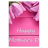 DecoCat Herdabdeckplatte Ceranfeld 35x52 cm Einteilig Muttertag Tulpen Blume Rosa (02395) Schneideplatte Glas Kochfeldabdeckung Herdabdeckung Induktionsschutz