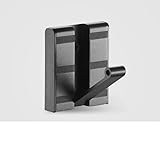 LEPIZ Kein Stanzen, unsichtbarer Haken, Wandbehang, Verandatür, faltbarer Kleiderhaken, Kleiderbügel, leichter Luxus-Reihenhaken, Wandhaken, 1 Haken, schwarz, 6 cm