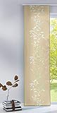 Gardinenbox Moderner Flächenvorhang Schiebegardine aus hochwertigem Ausbrenner-Stoff mit Klettband, Sand Tendril, 2 Stück 245x60 (HxB), 856100