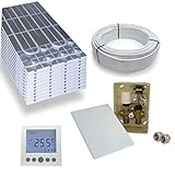 HoWaTech DRY Warmwasser Trocken Fußbodenheizung Komplettset E-Regelbox Digital, Heizfläche:10.00m²