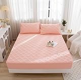 Deep Pockets Bed Protection,King Mattress Protector - Breathable King Mattress Cover,Ultra Soft Cooling Fitted Sheet 3-12inch Deep Pockets,pink,71inchx79inch(1pcs)