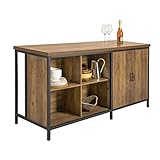 SoBuy KNL01-F Kücheninsel freistehend Küchenschrank Highborad Kommode Schrank Sideboard Bartisch Buffet Industrie-Design BHT ca: 170x89x60cm