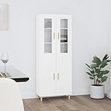 TALCUS Möbel mit Highboard weiß 69,5x34x180 cm Engineered Holz