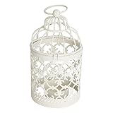 Teelicht-Laterne, 7,9 X 14,5 cm, Teelicht-Laterne, Hohles Design, Teelicht-Laterne, Exquisites Gewölbtes Design, Vogelkäfig-Kerzenhalter für Bauernhaus-Esstisch, Eingangsdekoration