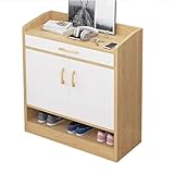 EVepes Schuhregale Schuhschrank, Schuhregal aus MDF-Holz mit Schubladen und Tür, modernes freistehendes Schuhregal für den Eingangsbereich Aufbewahrungsorganisator