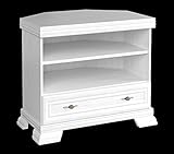 Furniture24 Tv Eckschrank Kora KRTN Eckkommode Lowboard unterschrank Fernsehentisch mit Schublade und Einlegeboden (Andersen Kiefer)