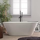 KIAMAMI VALENTINA 180CM Weisse FREISTEHENDE ACRYL-BADEWANNE | Allegra