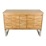 wohnfreuden Waschtisch-Unterschrank 120 cm für Aufsatzwaschbecken Waschbecken-Unterschrank Teakholz Bad-Schrank Mountain