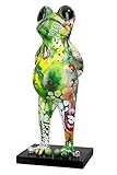 Casablanca Deko Tier Figur Skulptur Frosch - Moderne Kunst Dekoration aus Kunstharz - Street Art Design - Mehrfarbig Höhe 30,5 cm