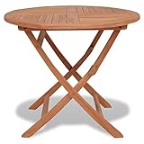 BULANED Klappbarer Gartentisch, Esstisch, Couchtisch, Balkontisch, Balkonmöbel Kleiner Balkon, Balkon Tisch, Beistelltisch, 85x76 cm Teak Massivholz