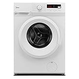 Midea Waschmaschine MFNEW80-145 / 8KG Fassungsvermögen / Energieeffizienzklasse E / 1400 U/min / Trommelreinigung- Erinnerung / Startzeitvorwahl, Weiß, 8 kg