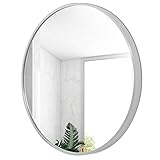 CHINKO Kreisspiegel mit Metallrahmen, Badezimmerspiegel, Schlafzimmerspiegel, Dekoration, Flurspiegel für Wohnzimmer, Rasur, Make-up (15,7''|19,7''|23,6''|27,5''|31,5'')