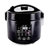 Yum Asia Kumo YumCarb Reiskocher mit Keramikschale und fortschrittlicher Fuzzy-Logik (5,5 Tassen, 1 Liter), 5 Reiskochfunktionen, 3 Multicooker-Funktionen, 220-240V EU (Dunkler Edelstahl)