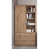 Lomadox Jugendzimmer Büromöbel Set 2-teilig in Eiche Nb. | 1 Regal, 1 Aktenschrank