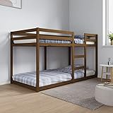 JUNZAI Etagenbett, Bettgestell, Betten, Schlafbett, Jugendbett, Bed Frame, Schlafzimmer Bett, Betten Für Teenager, Honigbraun 90x190 cm Massivholz Kiefer