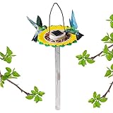 Solar-Vogelfutterhaus - Solar-Standschale für den Außenbereich,Eichhörnchensicherer Garten-Dekorationsstecker, Sonnenblumen-Vogel-Außenfutterspender für Terrasse, Hof, Garten Zonewd