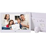 Digitaler Bilderrahmen 10 Zoll, 1024 x 600 Full HD, Anzeige von Foto-/Musik-/Videoplayer, Unterstützung von USB und SD-Karte, zartes Bild, satte Farben, Wohnzimmer, Schlafzimmer, Geschenk (kein WLAN)/
