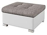 Mirjan24 Polsterhocker Niko klein Sitzbank Sitzhocker Fußbank Pouf Hocker Farbauswahl (Soft 017 + Lawa 05)