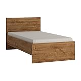 Lomadox Bett Jugendbett 90cm in Eiche Nb., B/H/T ca. 96,6/85/206,2 cm