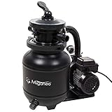 Miganeo Sandfilteranlage Speed Clean Dynamic 7000 - Schwarz | Pumpenleistung 6.300 l/h | Filterleistung 4.500 l/h | Filteranlage für Pools bis 25.000 Liter | Stromsparende 250 Watt…