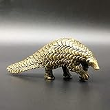 SUPERHAU Antike Bronze Mini Pangolin Statue Miniaturen Figuren Kupfer Pangolin Modell Ornamente Desktop Dekoration Zubehör Männer Geschenk